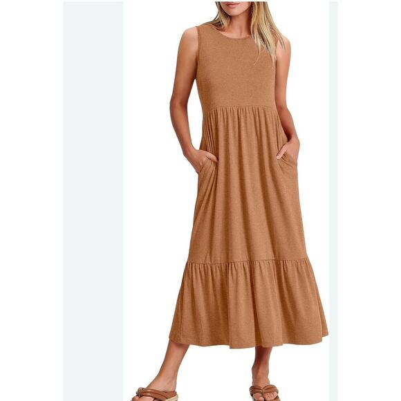Anrabess Dresses & Skirts - Anrabess Dress Sleeveless Midi Rust Color Size Large